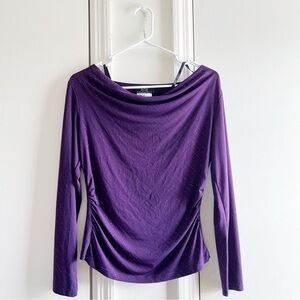 Vintage AGB Byer California Purple Glitter Long Sleeve Blouse